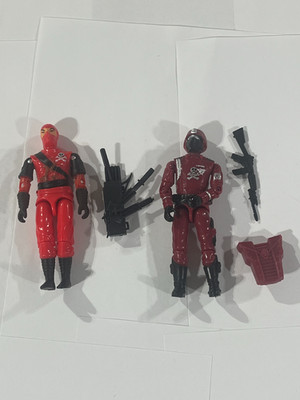 GI JOE BLACK MAJOR *RED SHADOWS* FIGURE LOT: CRIMSON GUARD & STORM SHADOW NINJA