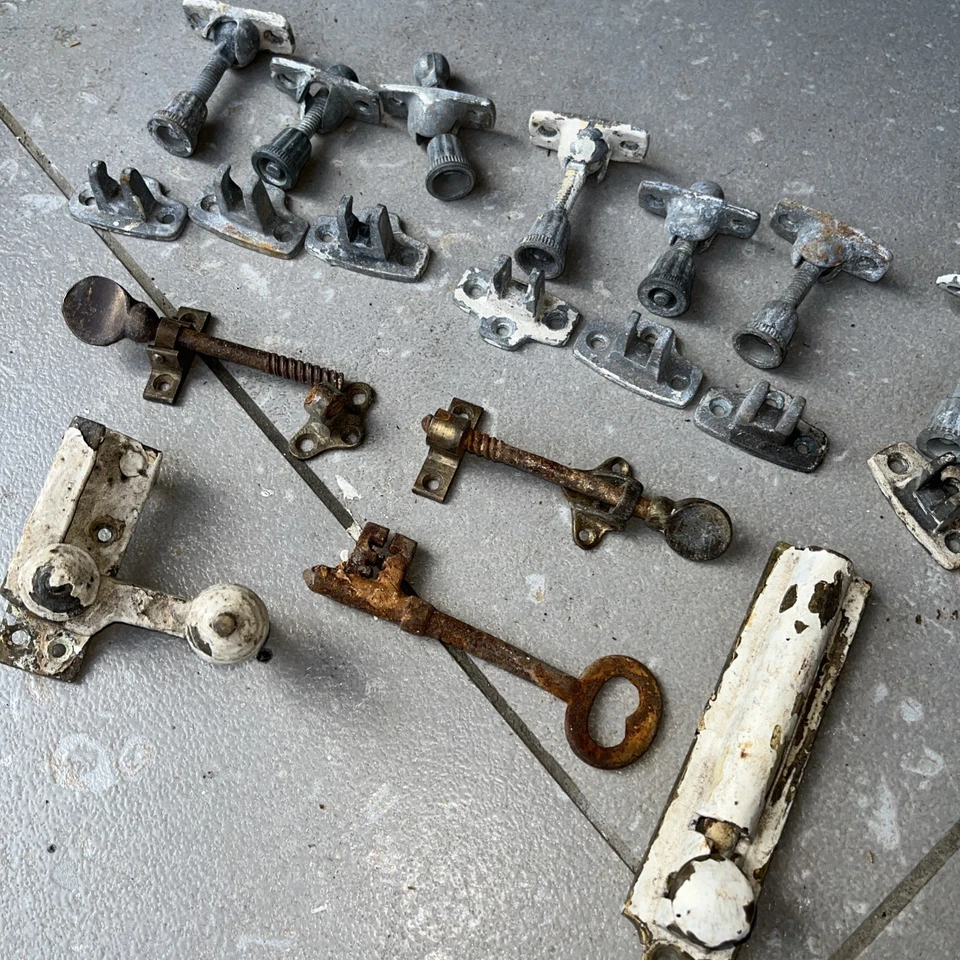 Original Sash Window Fasteners, Screw Lock, Etc - Image 1 of 4