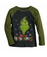 Boys Dr Seuss Grinch Merry Grinchmas Christmas Graphic T-Shirt Sizes 4-12 NEW