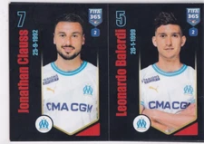 Panini FIFA 365 2024 Sticker No 201a 201b Jonathan Clauss Leonardo Balerdi