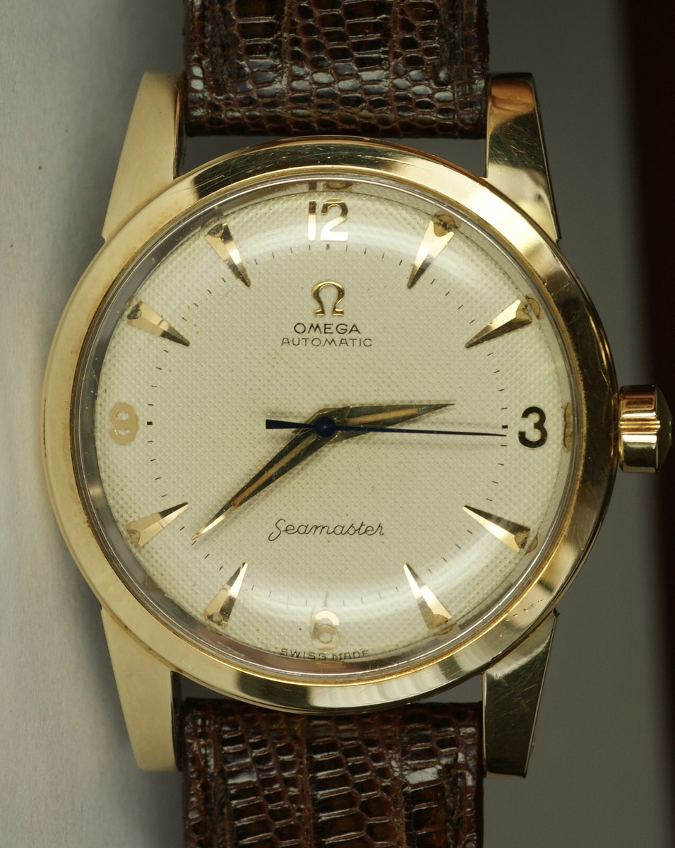 OMEGA Seamaster Automatic 14K Gold Waffle Honey Comb Dial 2577 SC