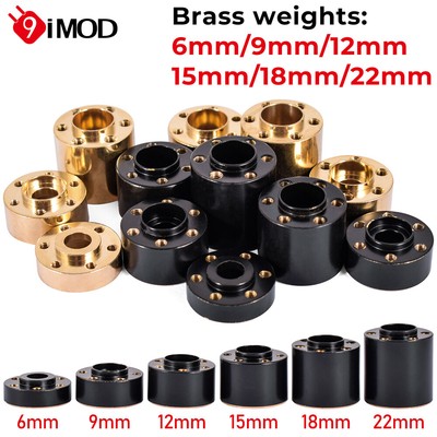 1.9'' 2.2'' Hub Brass Weights 6mm/9mm/12mm/15mm/18mm/22mm  For RC Climbing Car
