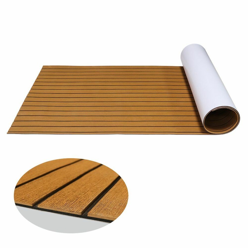 Wood Brown EVA Foam Teak Sheet Marine Flooring Yacht Boat Decking Pad