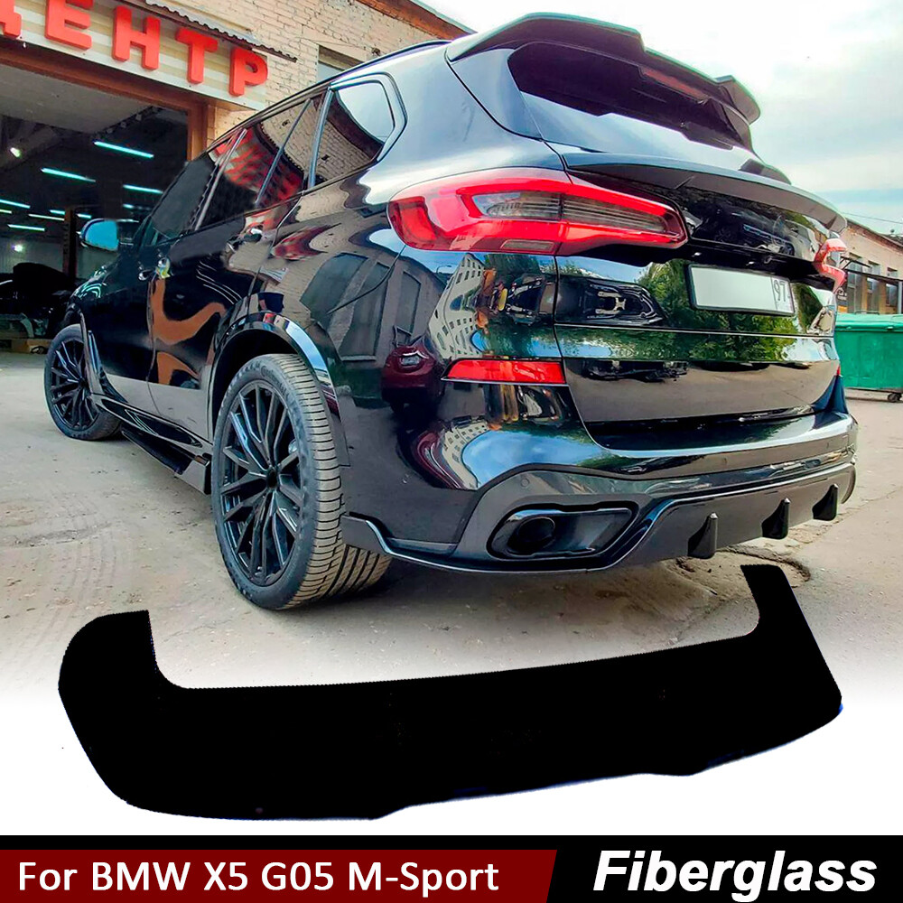 For BMW X5 G05 M-Sport 2019-2023 Glossy Black Rear Roof Spoiler Top Window Wing