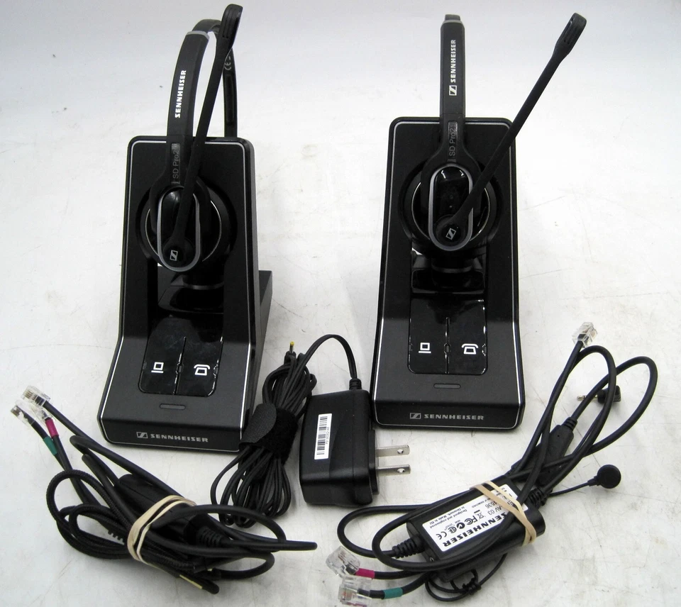 Set of 2 - Sennheiser SD 30 HS SD Pro 2 Headset SD Pro 2 W/BS-US Dock - Image 2 of 4