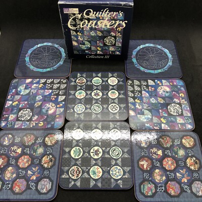 Quilter's Coasters Collection III 2006 Kelly Pippen Martingale & Co Set of 8 Box