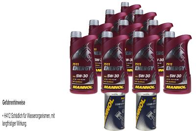 10L Motoröl MANNOL Energy 5W-30 2x MANNOL Leak-Stop ADDITIV
