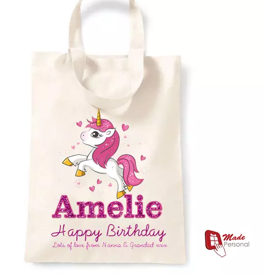 Kids Personalised Tote Bags Birthday Gift for Toddlers for 