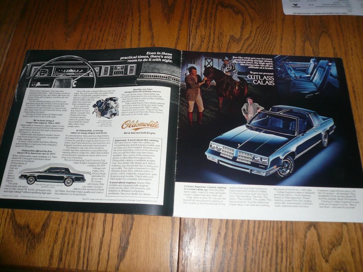 1982 Oldsmobile Cutlass Supreme Cutlass Cruiser Sales Brochure