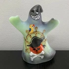 Fenton Jadeite Glass Pirate Pumpkin Halloween Ghost Parrot Figurine LE #28/38