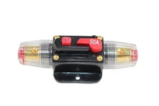 CompStudio 50AMP Car Stereo Audio Circuit Breaker Inline Fuse 12v/24v