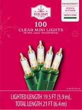 Holiday Time 100 Clear White Christmas Wedding Mini Lights String Indoor Outdoor