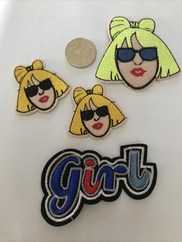 4 Blonde Girl Iron On Sew On Patches Patch Appliqué