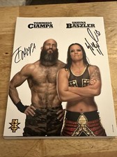 WWE NXT TOMMASO CIAMPA & BASZLER WRESTLEMANIA 35 PROMO PHOTO Autographed Signed
