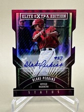 BLAKE PERKINS 2015 Panini Elite Extra Edition PURPLE STATUS DIE-CUT AUTO #07/75