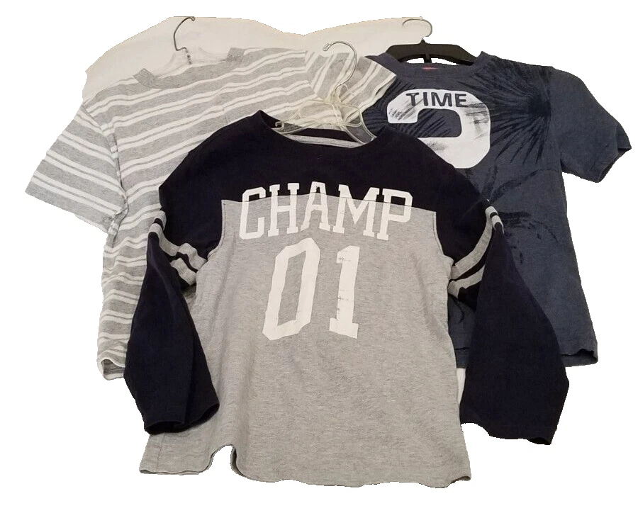 専用　ユニフォーム GYMBOREE LOT OF 3 BOYS T-SHIRTS ROUND CREW NECK LS /SS MULTICOLOR