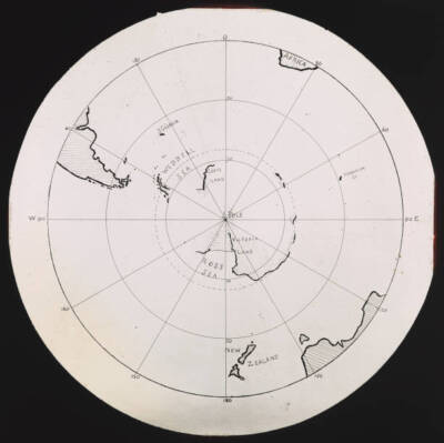 Hand drawn map of Antarctica and the Weddell Sea early 1900s Old Photo