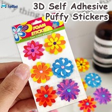 Self-Adhesive Puffy Foam 3D Stickers for Kids - Flower Theme for Art and Craft