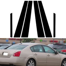 6x Matte Black Pillar Posts Door Window Trim For Nissan Maxima A34 2004-2008 6x Matte Black Pillar Posts Door Window Trim For Nissan Maxima A34 2004-2008
