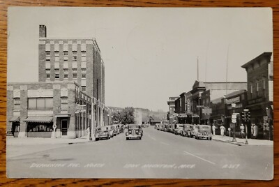 IRON MOUNTAIN MICHIGAN Street View Store Fronts RPPC Real Photo Postcard UP