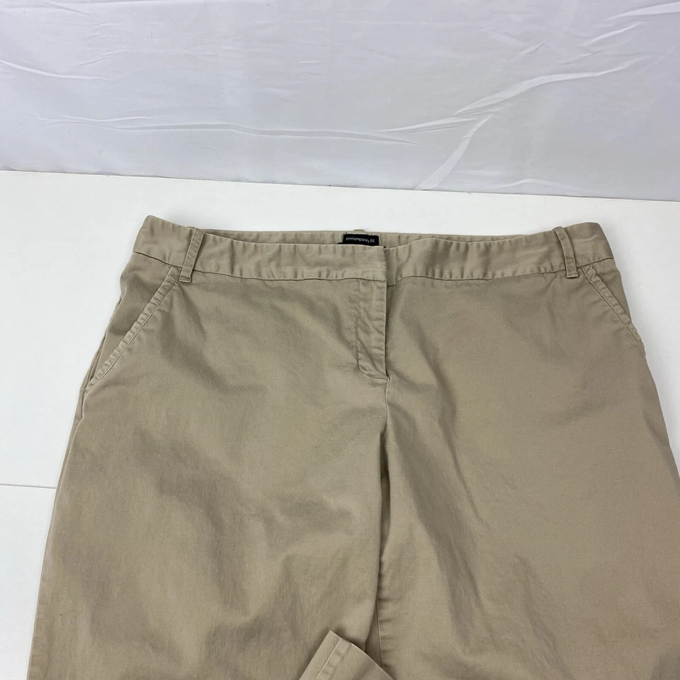 Внимание современный крой женщин размер 14 бежевый желтовато-коричневый карман брюки - Изображение 3 из 4