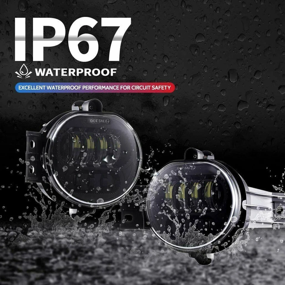 Fits 2002-2008 Dodge Ram 1500 2500 3500 /2004-2006 Dodge Durango LED Fog Lights - Image 4 of 4