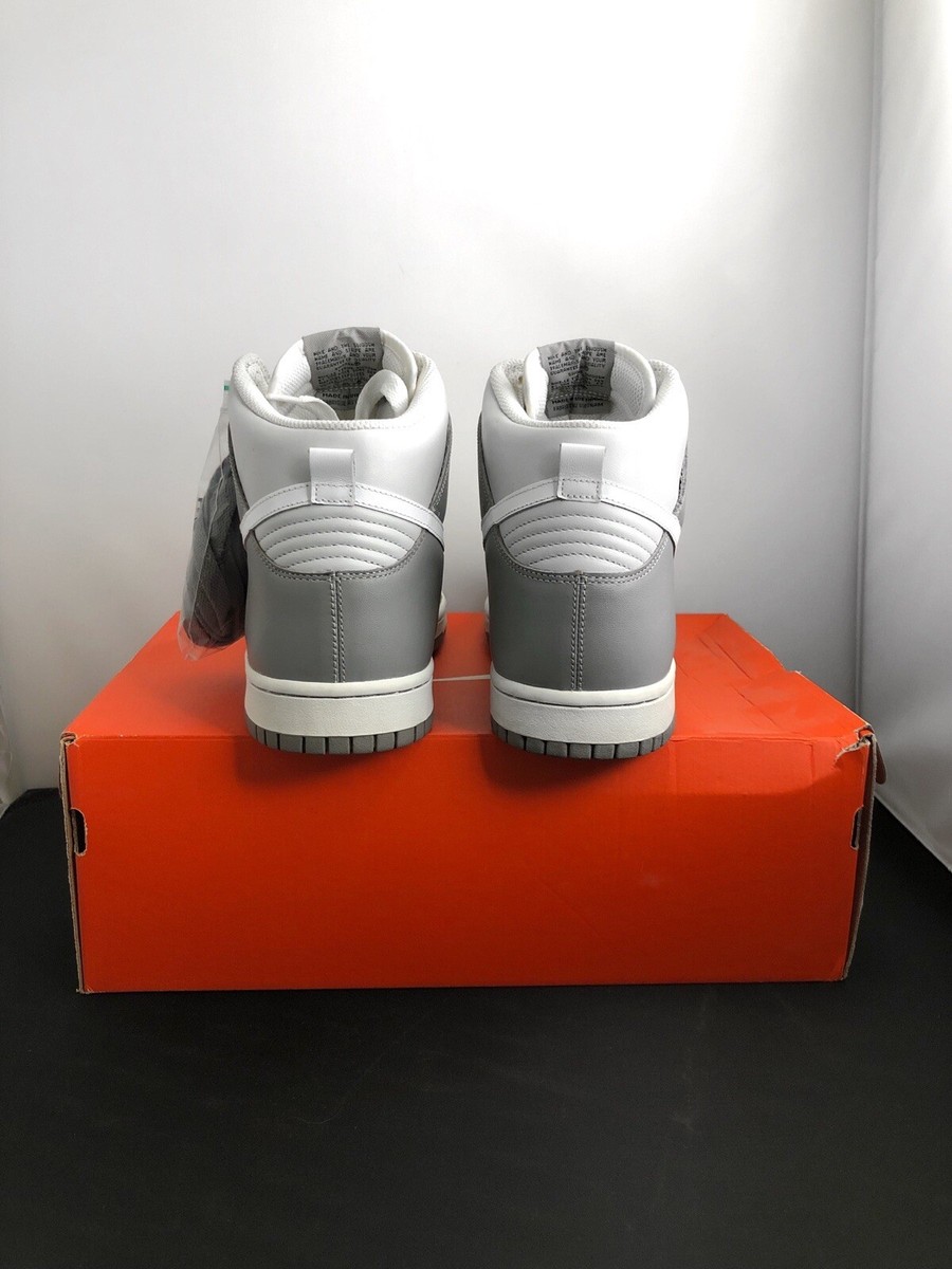 2008 NIKE MENS DUNK HIGH NEUTRAL GREY/WHITE-LIGHT CHARCOAL  display picture 1