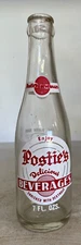 Vintage Soda Pop Beverage Bottle , ACL -Postie's  Beverages, McAdoo, Pa., 7 Oz