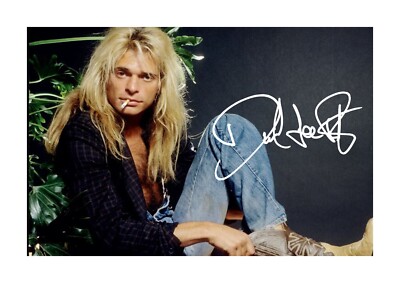David Lee Roth 1 A4 repro autographed printed picture poster Choice of frame.