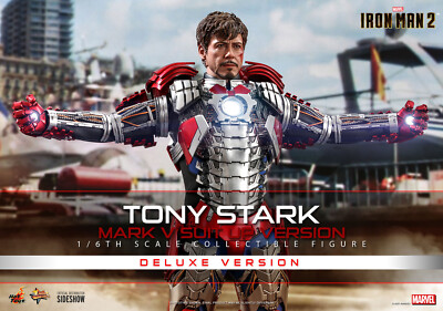 Hot Toys Iron Man 2 Tony Stark Mark V Suit Up Version Deluxe 1/6