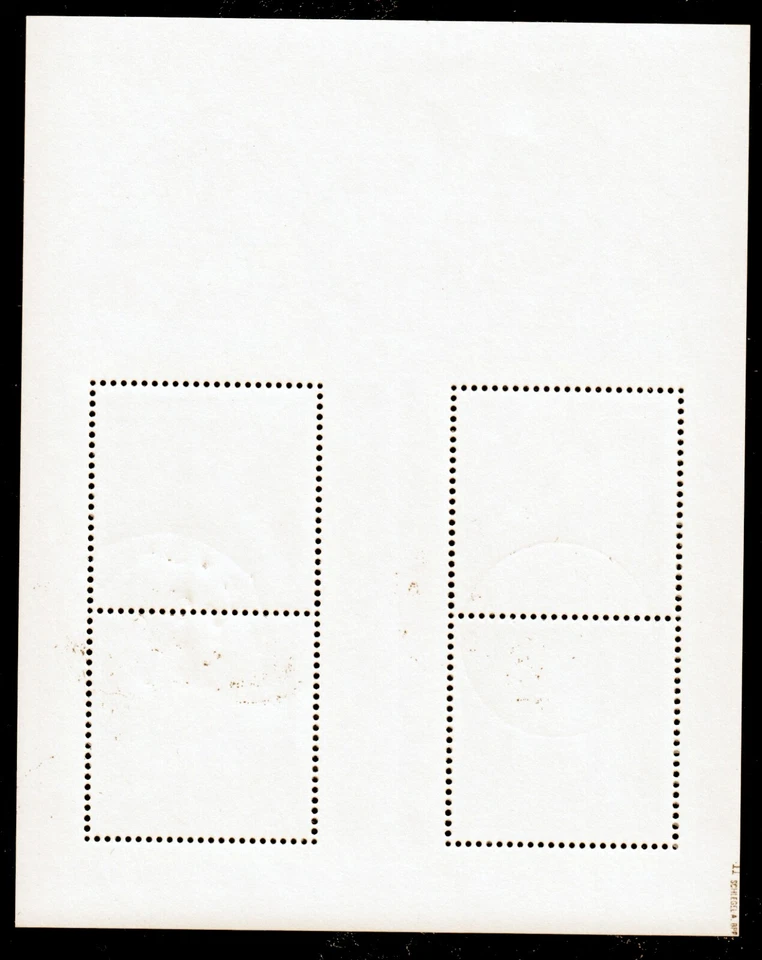 Bund Bl. 56 II,dickes Papier, 2 versch. Länder-Tages-Stpl., gepr.Schlegel BPP - Bild 2 von 2
