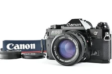 [N MINT] Canon AE-1 Program Black film Camera New FD 50mm f1.4 From JAPAN
