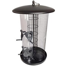 3 In 1 Hanging Bird Feeder METAL Seed Nut Fat Ball Feeding Station Xlge