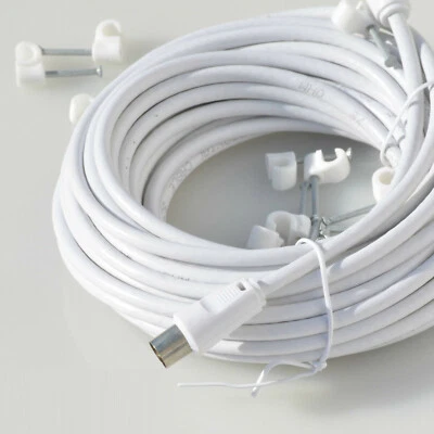 SSL 20m blanco masculino TV cable coaxial para Sky Plus + HD Global Magic Eye TV Link