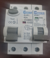 Europa EUR1 63A RCD EUB1 B50 Consumer Unit Distribution Board Electrics