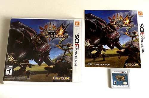 Monster Hunter 4 Ultimate Nintendo 3DS Complete Game Monsters RPG Capcom CIB