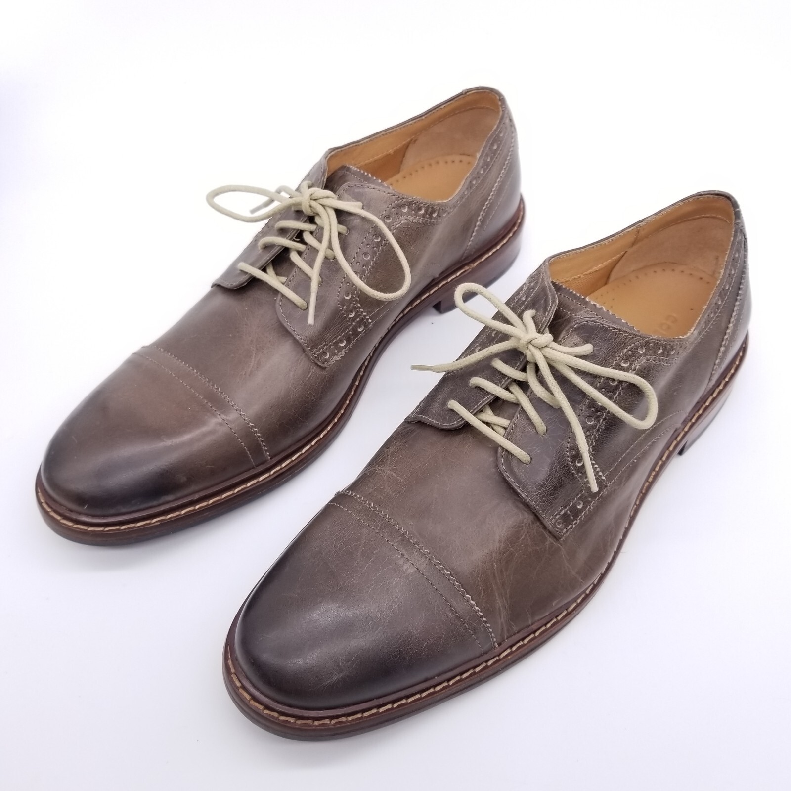 SAOLA Scarpe eleganti Cole Haan da uomo 11 5 marroni Oxford cap punta brogue in pelle derby C21323