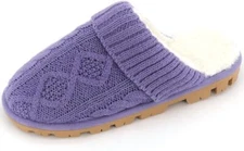 Womens Warm Knitted Memory Foam Slipper Fuzzy Slip-on Outdoor Indoor House Shoes
