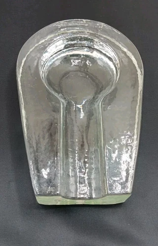 VINTAGE BLENKO MID-CENTURY LARGE CIGAR ASHTRAY GLASS CLEAR EXCELLENT HEAVY