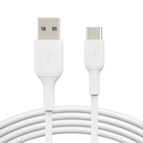 Belkin BoostCharge USB-C to USB-A Cable (2m/6.6ft) - White (CAB001bt2MWH),12W,48 - 第 1/1 張圖片