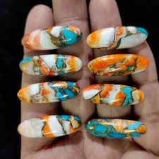 Wholesale Oyster Copper Turquoise Cabochon Long Oval shape Loose Gemstone Lot.