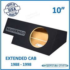 Chevy Silverado Extended Cab 89-98 Single 10" Sealed Subwoofer Enclosure Sub Box