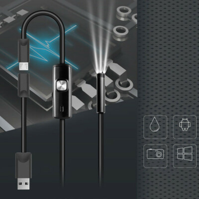 *3-in-1* PC Endoskopkamera 2m ANDROID Smartphone Handy TypC & Micro-USB Adapter