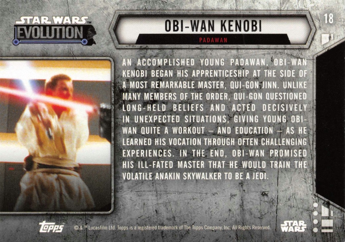 OBI WAN-KENOBI / Star Wars Evolution (Topps 2016) BASE Trading