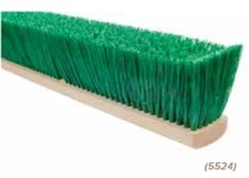 Magnolia Brush #5524 24" Stiff Green Polypropylene Garage Brush Push Broom Head