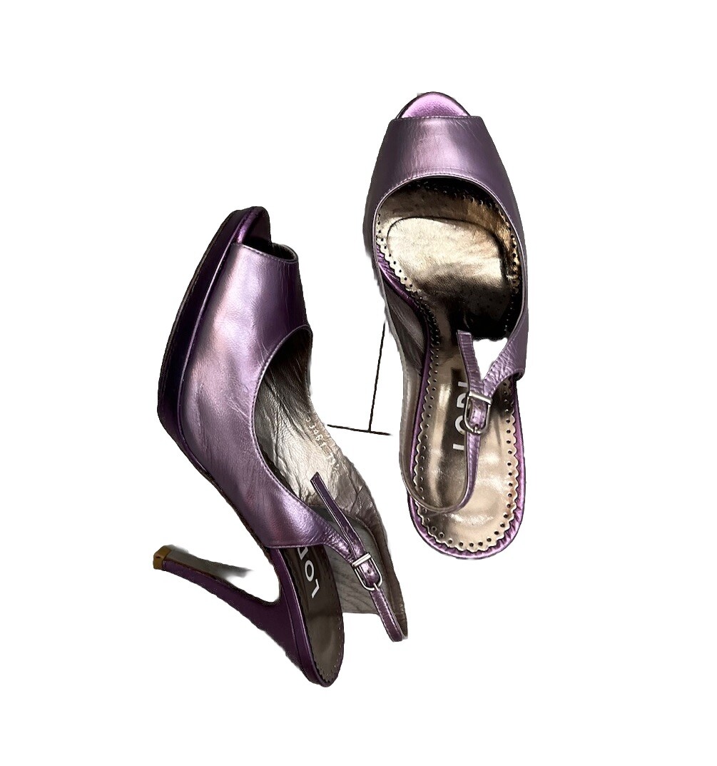Lodi Purple Ombré Heels Peep Toe Size Rrp £180 UK