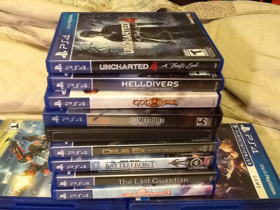 PS4 Games Lot 9 Games 1 Sealed & 8 Mint Condition 2 Steel Books