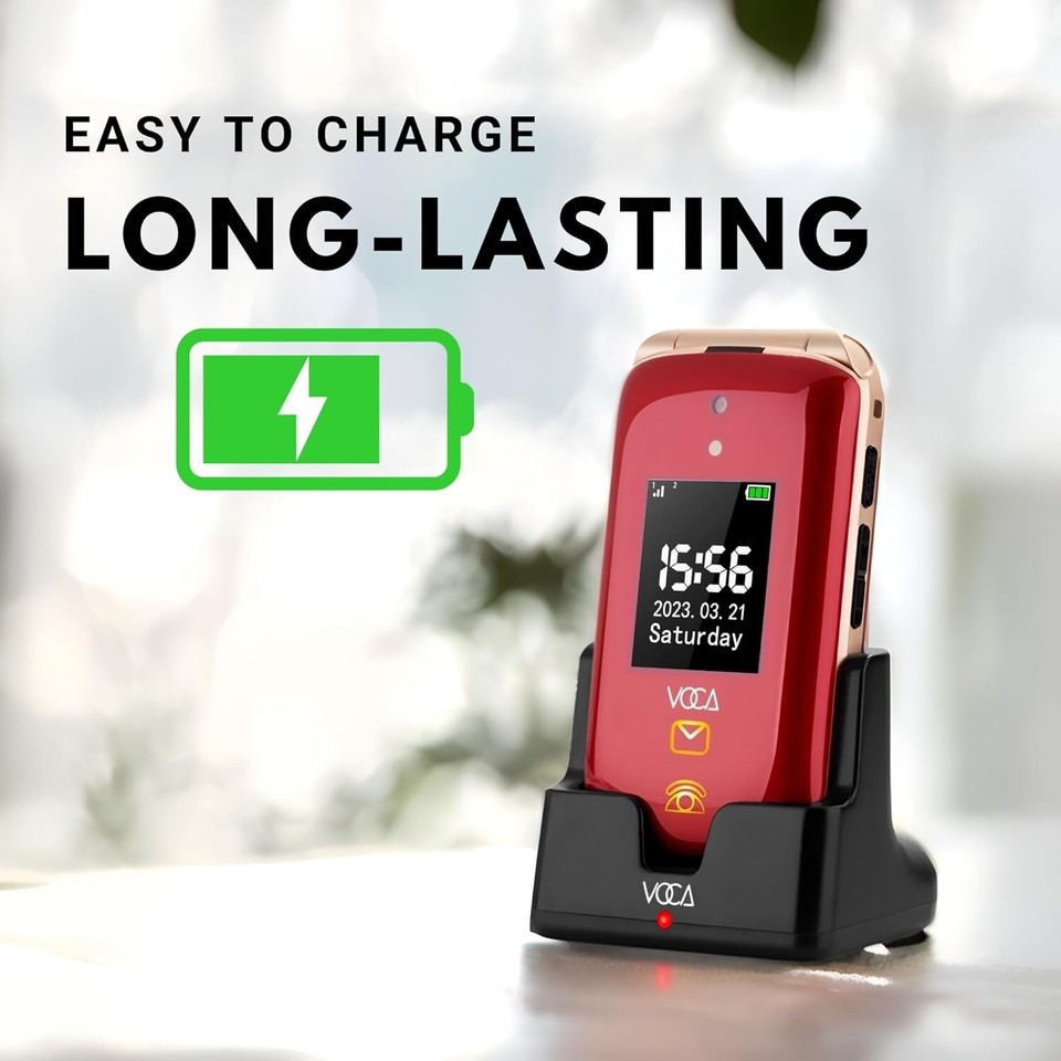 Big Button Flip Phone for Elderly Dual Screen Unlocked 4G LTE