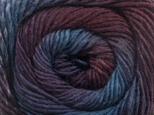Grape Crush Primadonna 55518 Purples Blue Fine Self-Striping Wool Acry Yarn 100g