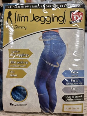 Ladies Slim Jeggings By Zlimmy Size L-XL New Black